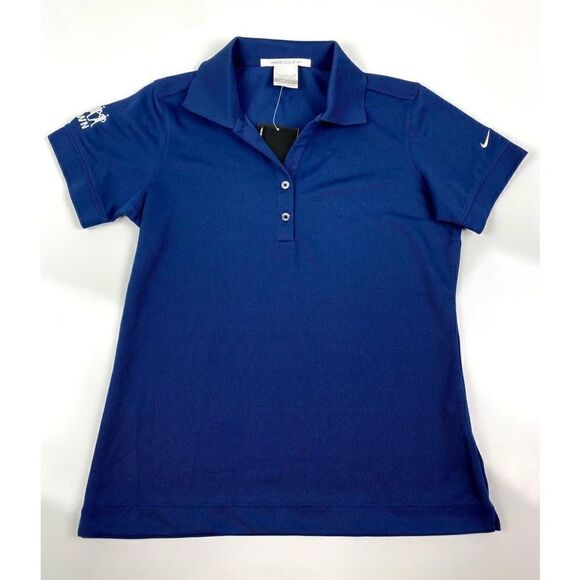 Nike Golf Dri Fit Short Sleeve Polo Womens Size Small Navy Blue Activewear NWT!! - Picture 1 of 12